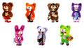 Rebel Bears Plush Action Figures Blind Box Movable Series Display 6 My Arcade Gaming