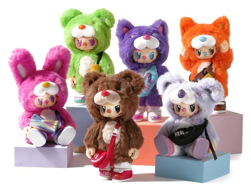 Rebel Bears Plush Action Figures Blind Box Movable Series Display 6 My Arcade Gaming