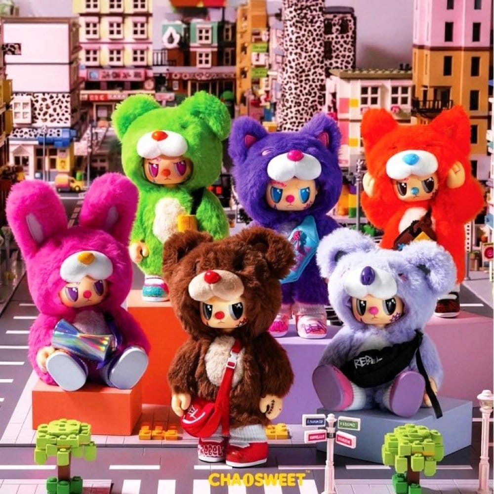 Rebel Bears Plush Action Figures Blind Box Movable Series Display 6 My Arcade Gaming