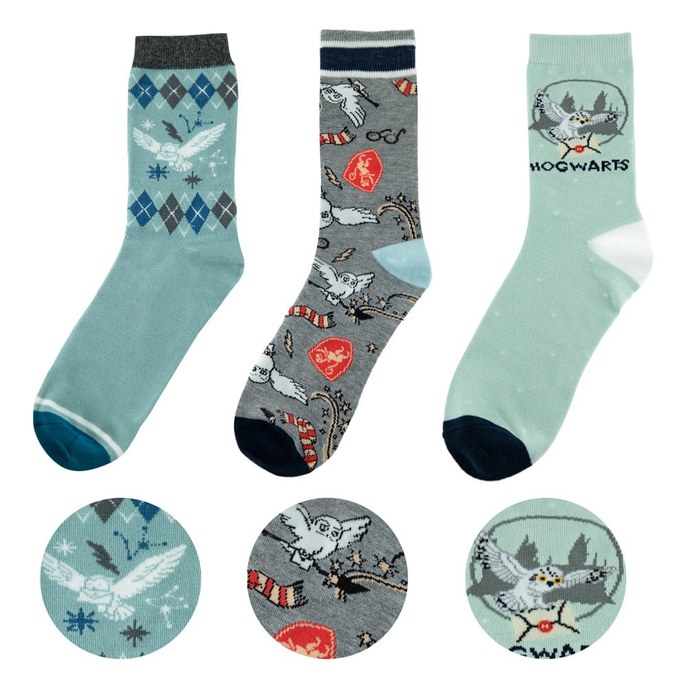 Harry Potter Socks 3 Pack Hedwig Cinereplicas