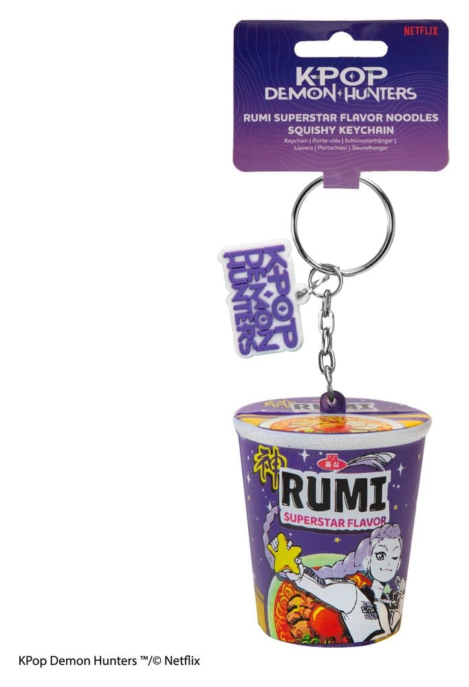 KPop Demon Hunters Squishy Keychain Rumi Superstar Flavor Noodles Cinereplicas