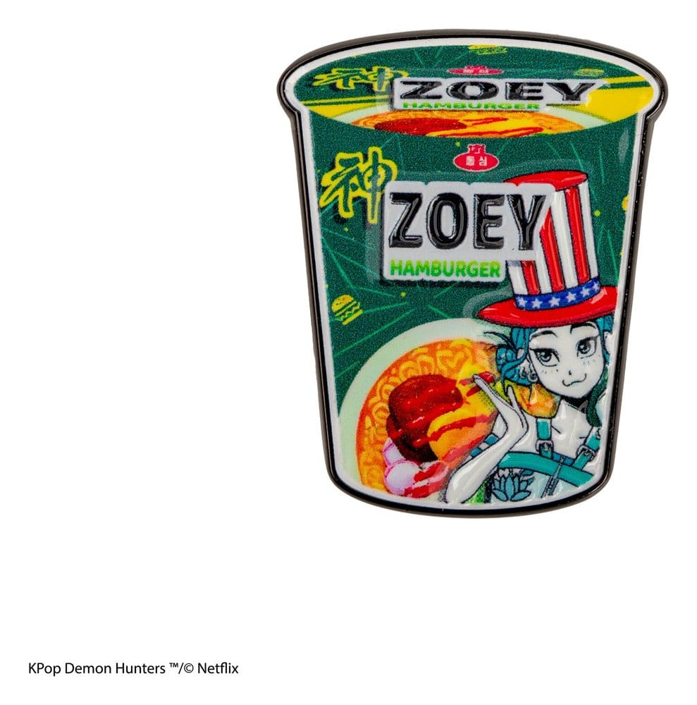 KPop Demon Hunters Pin Zoey Hamburger Noodles Cinereplicas