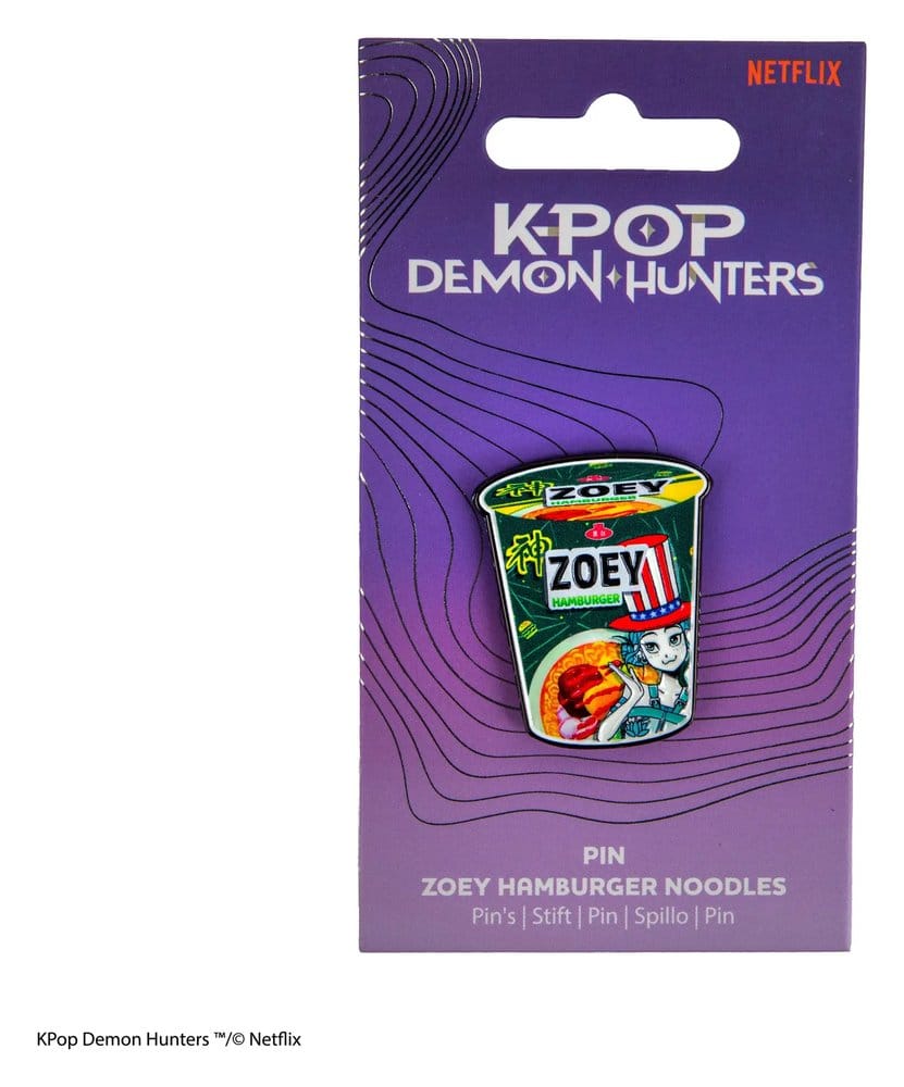 KPop Demon Hunters Pin Zoey Hamburger Noodles Cinereplicas