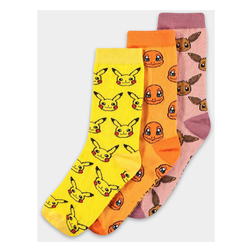 Pokémon Socks 3 Pack Three Icons 35 38 Difuzed