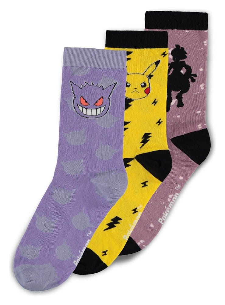 Pokémon Socks 3 Pack Crew 39 42 Difuzed