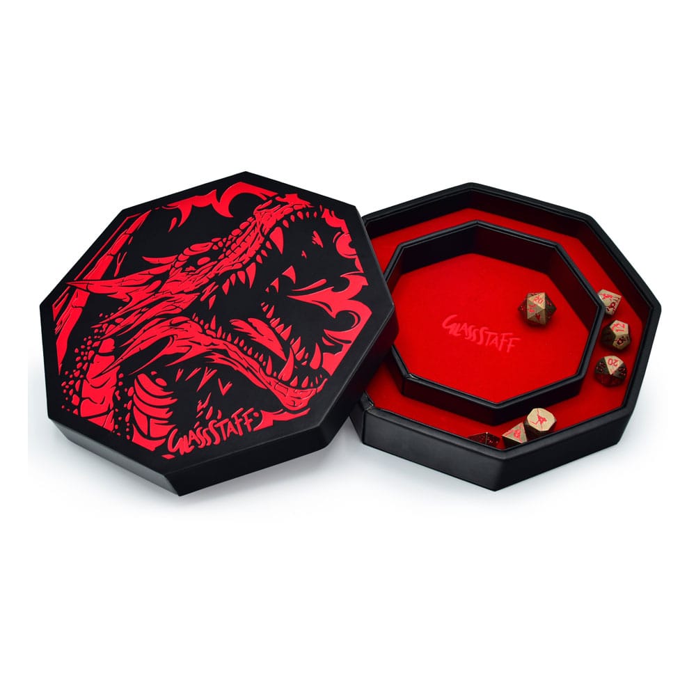 CritStones Arena Dice Tray Red Dragon Glassstaff