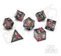 CritStones Metal Dice Set Nighttime Blossom 7 Glassstaff