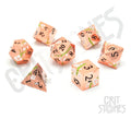 CritStones Metal Dice Set Pink Blossom 7 Glassstaff