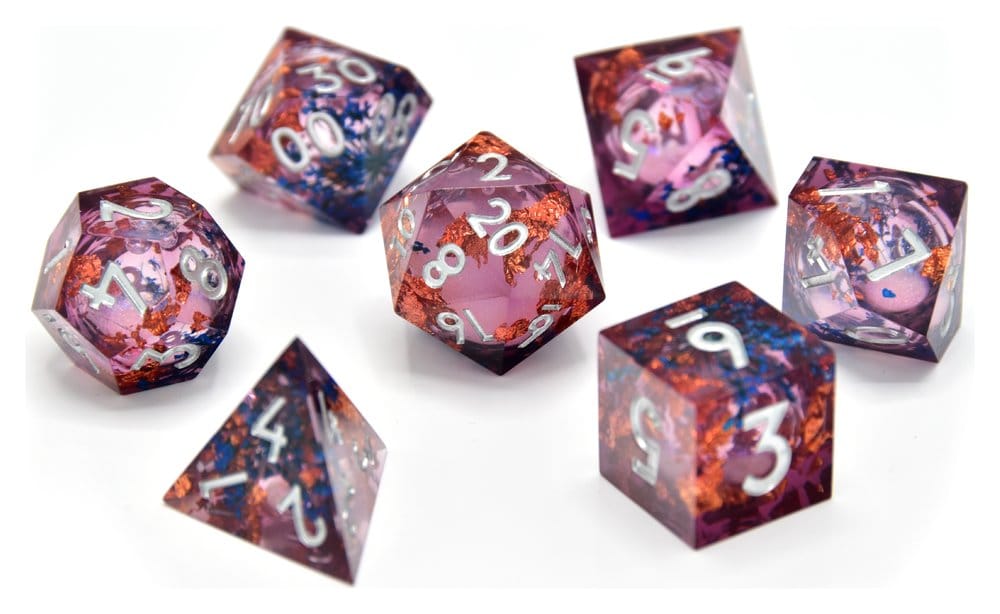 CritStones Liquid Core Dice Set Fey Mist 7 Glassstaff