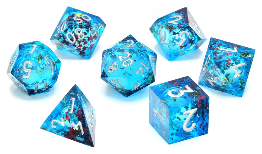 CritStones Liquid Core Dice Set Mermaid's Maelstrom 7 Glassstaff