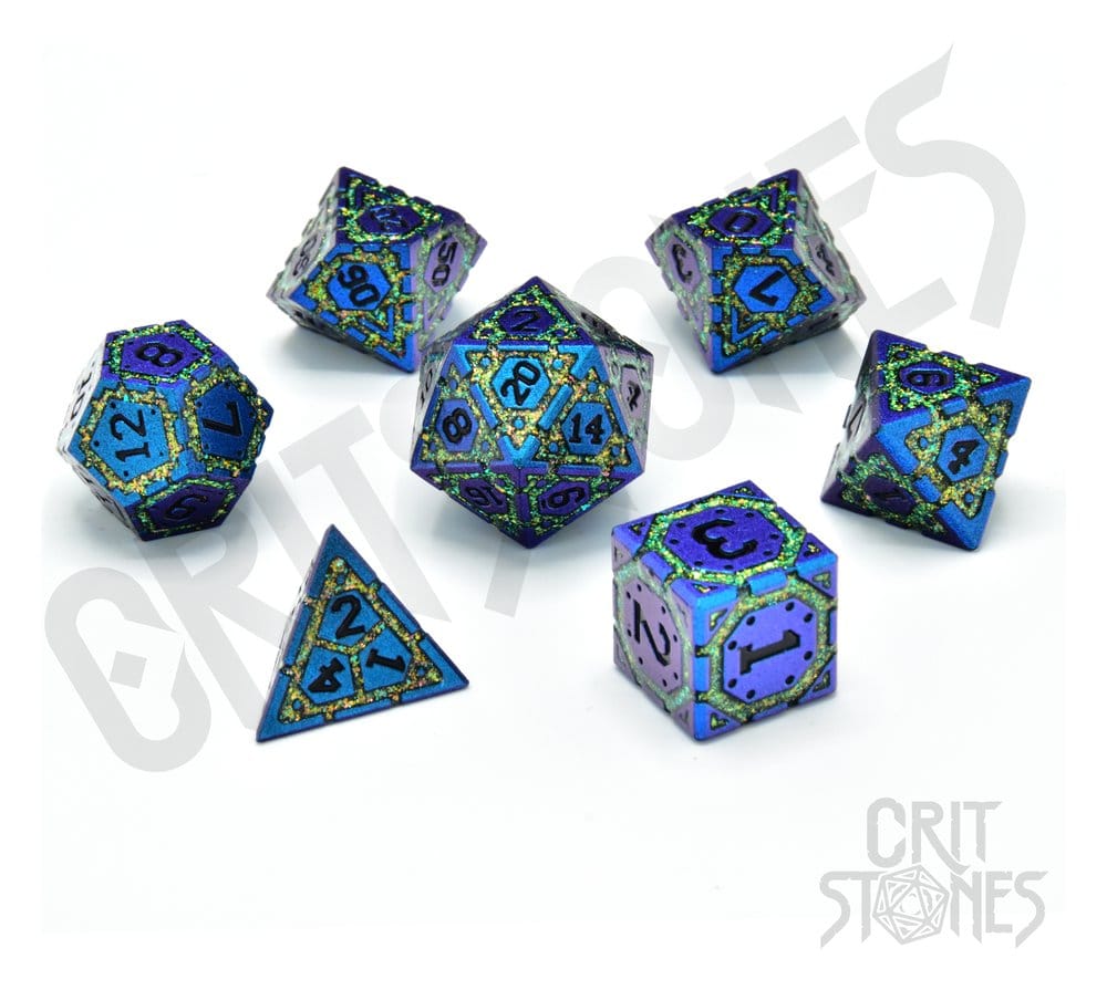CritStones Metal Dice Set Twilight Grove 7 Glassstaff