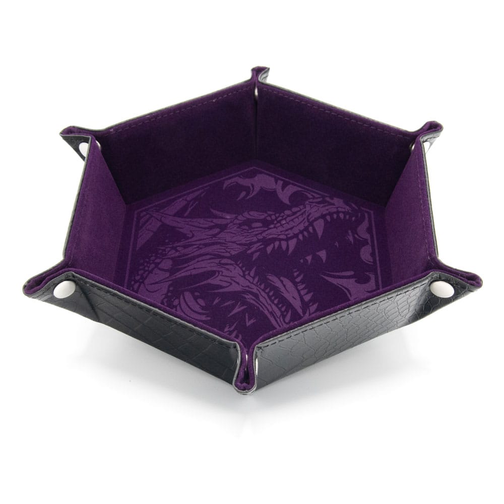 CritStones Folding Dice Tray Dragon Skin Edition Purple Glassstaff