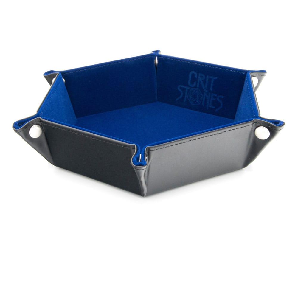CritStones Folding Dice Tray Blue Glassstaff