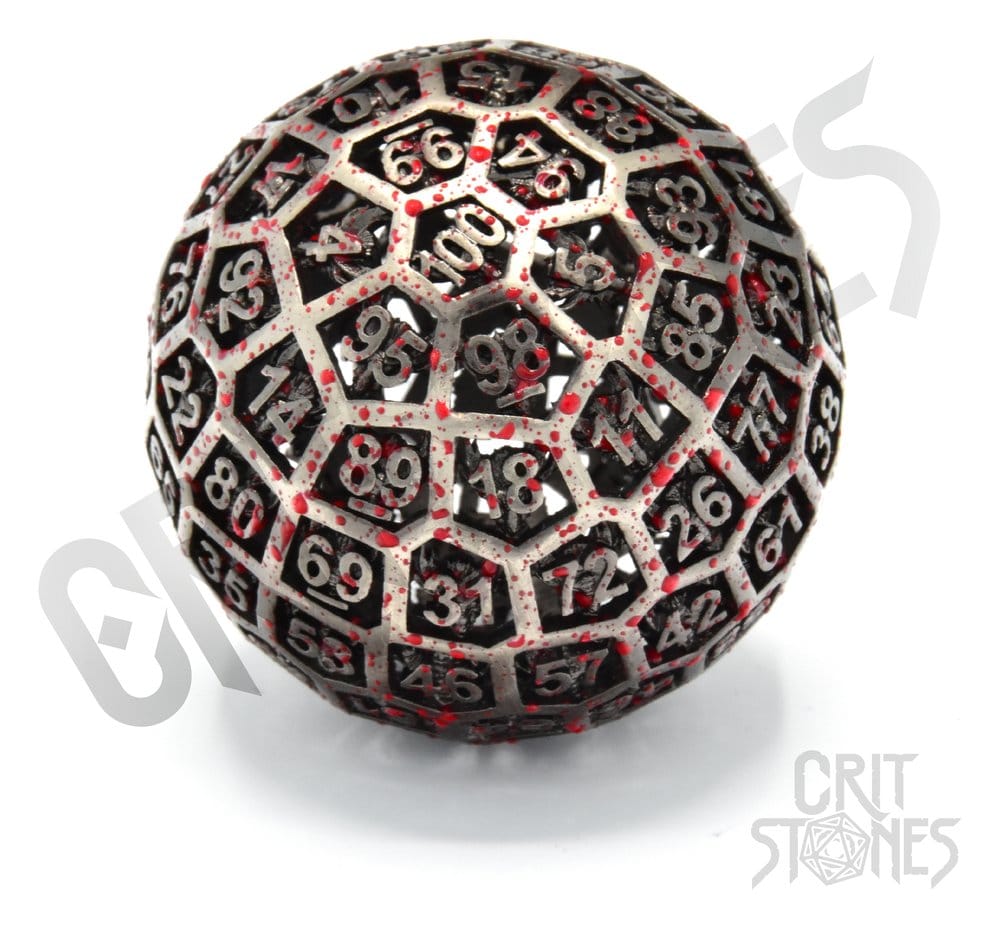 CritStones Hollow Metal Dice D100 Centigrave Glassstaff