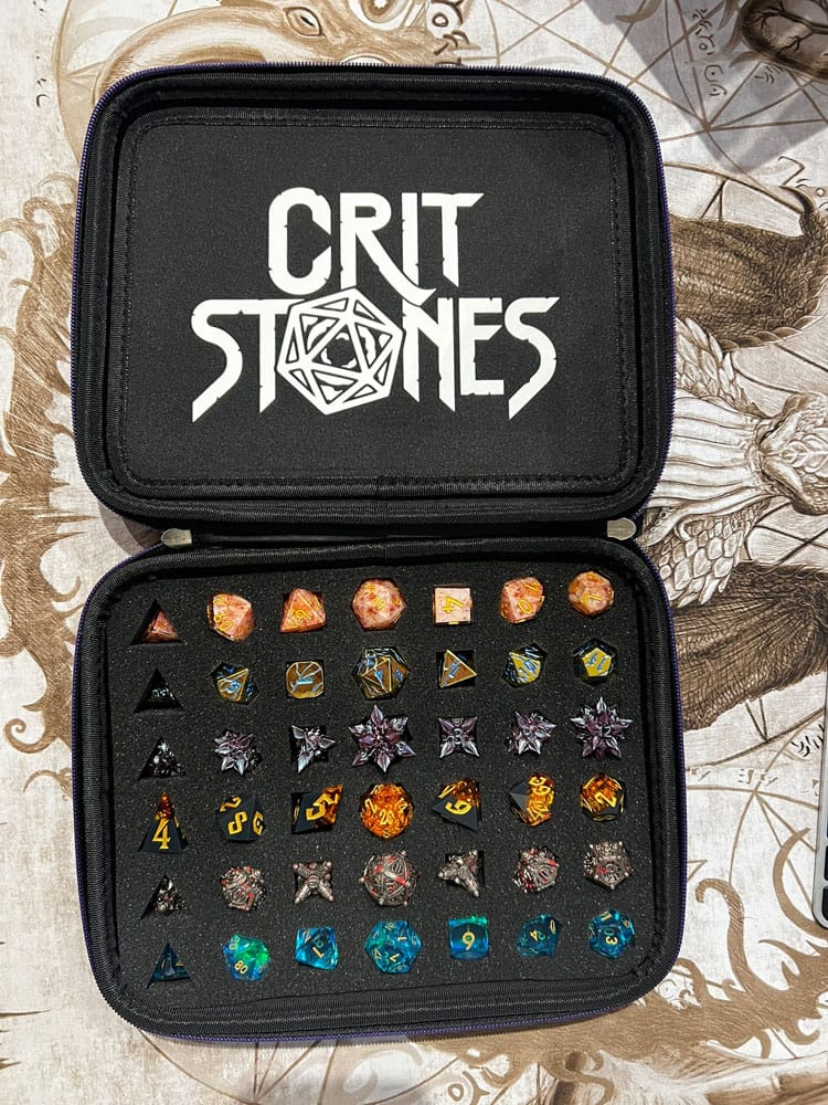 CritStones Dice Case Arcanum Green Glassstaff