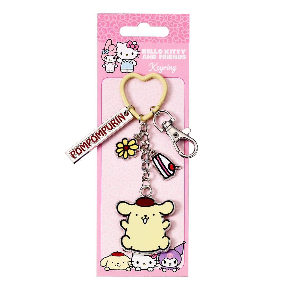 Hello Kitty Key Chain with Pompompurin Charms The Carat Shop