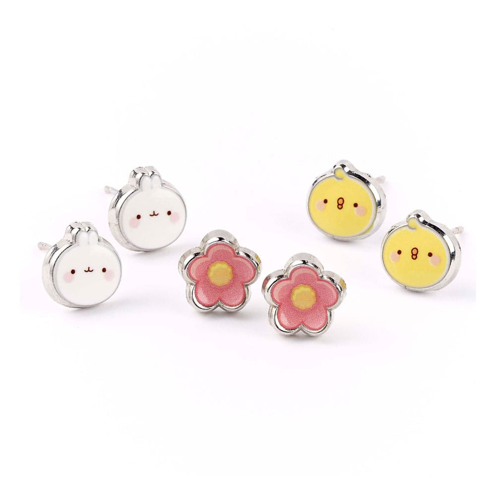 Molang Stud Earrings 3 pack Molang and Piu Piu The Carat Shop