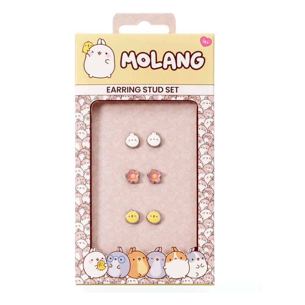 Molang Stud Earrings 3 pack Molang and Piu Piu The Carat Shop