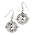 Harry Potter Earrings Time Turner Silver Tone The Carat Shop