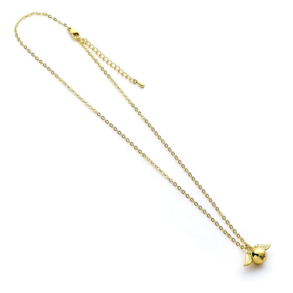 Harry Potter Necklace Golden Snitch Charm Golden Tone The Carat Shop