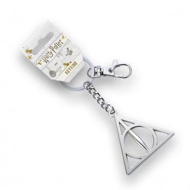 Harry Potter Keychain Deathly Hallows silver plated The Carat Shop