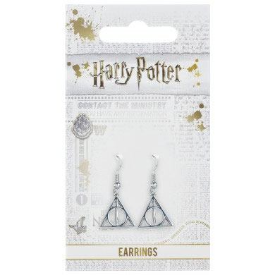 Harry Potter Deathly Hallows Earrings silver plated The Carat Shop