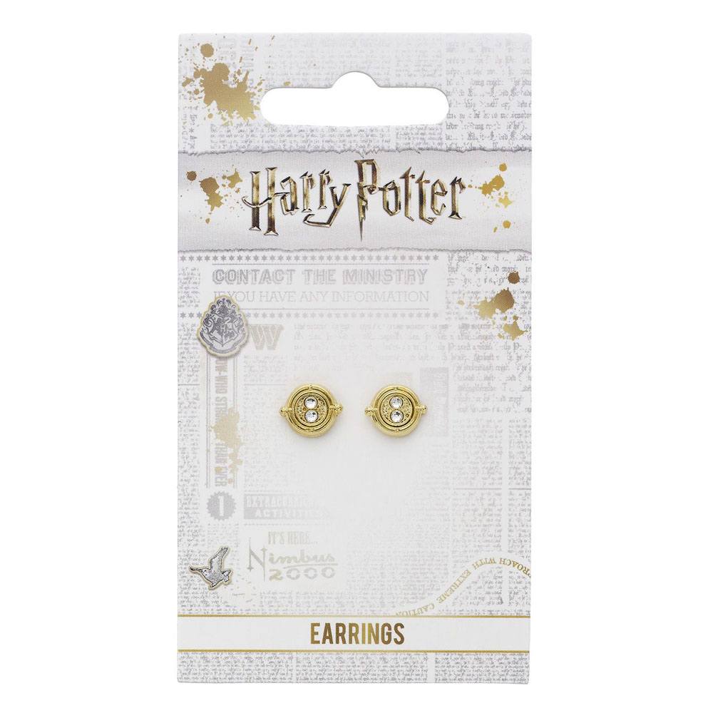 Harry Potter Earrings Time Turner gold plated The Carat Shop