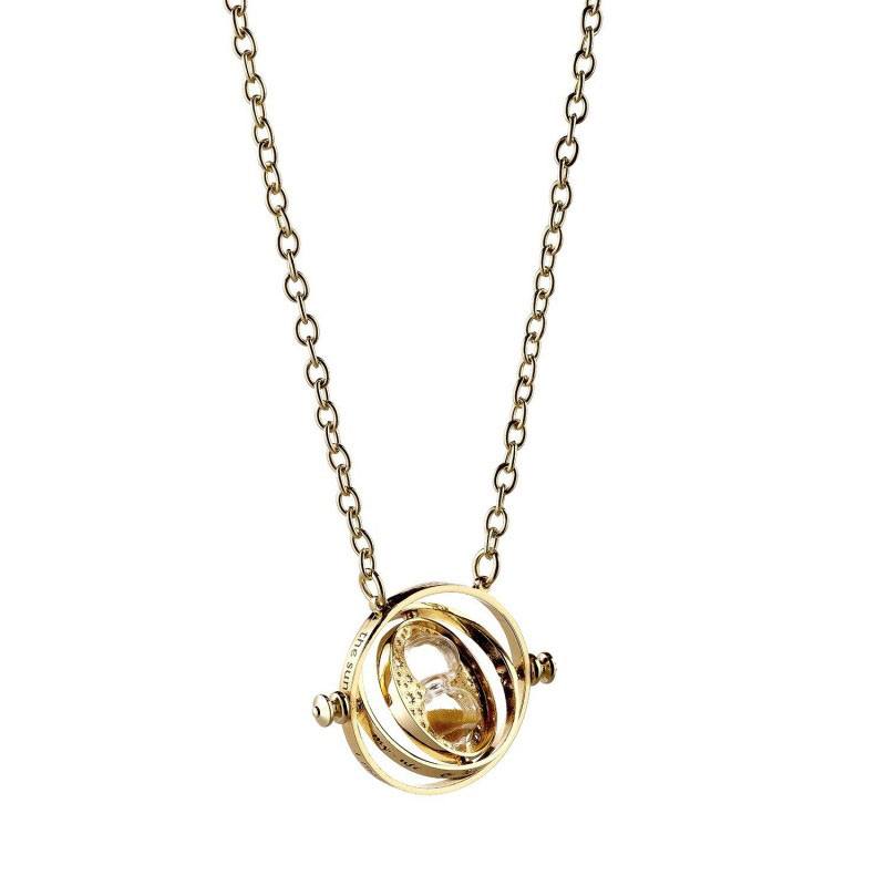Harry Potter Pendant & Necklace Spinning Time Turner gold plated The Carat Shop