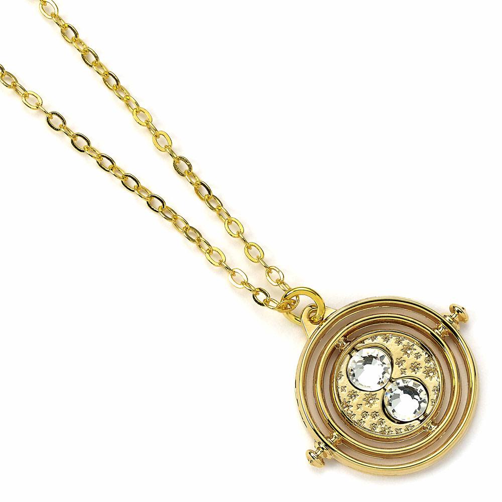 Harry Potter Pendant & Necklace Fixed Time Turner gold plated The Carat Shop