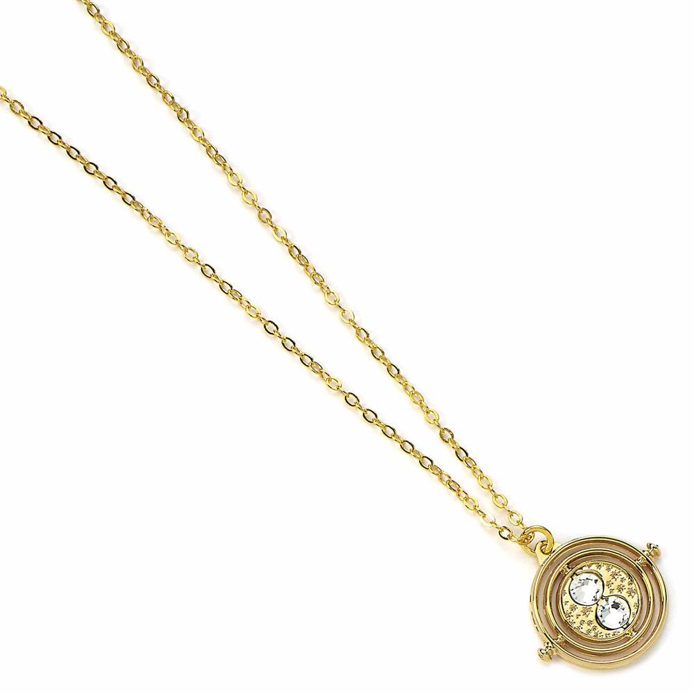 Harry Potter Pendant & Necklace Fixed Time Turner gold plated The Carat Shop