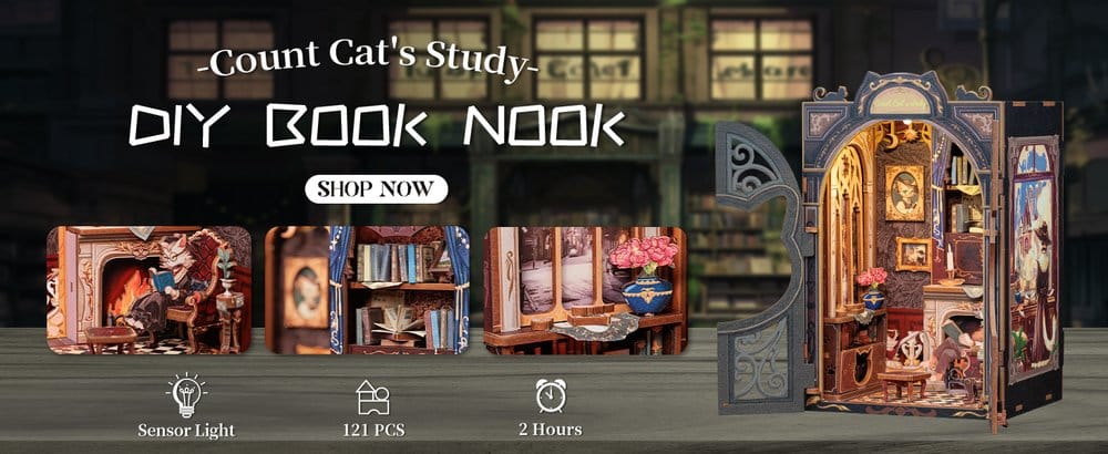 Book Nook Count Cat´s Study CuteBee