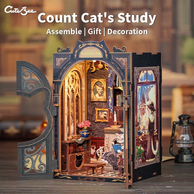 Book Nook Count Cat´s Study CuteBee