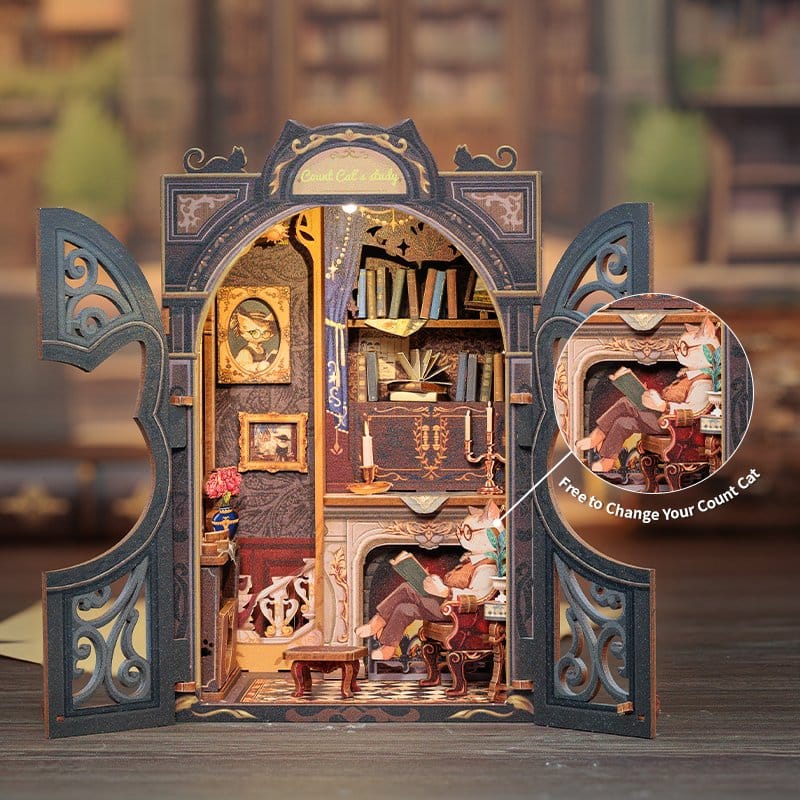 Book Nook Count Cat´s Study CuteBee