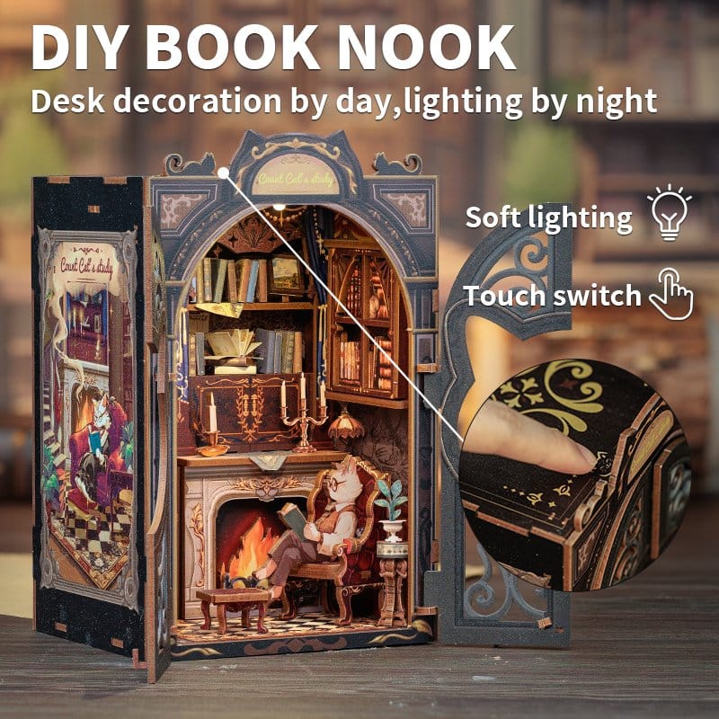 Book Nook Count Cat´s Study CuteBee