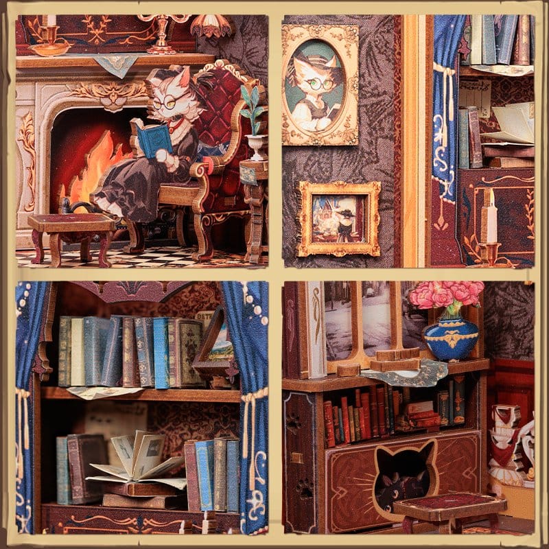 Book Nook Count Cat´s Study CuteBee