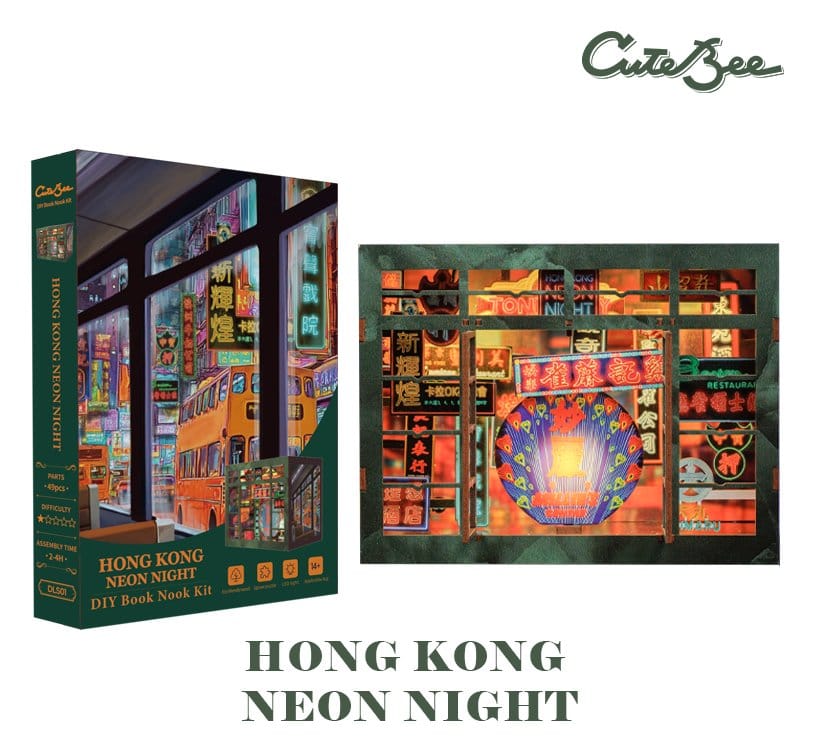 Book Nook Hong Kong Neon Light CuteBee
