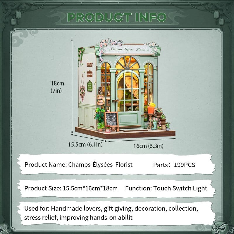 Miniature House Model Kit Champs Élysées Florist CuteBee