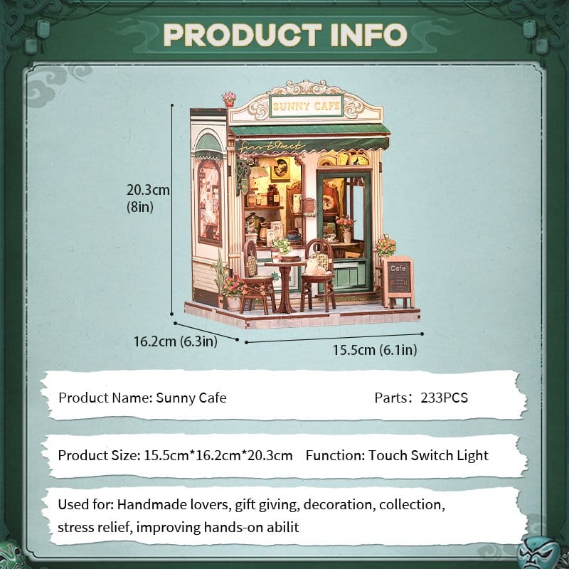 Miniature House Model Kit Sunny Cafe CuteBee