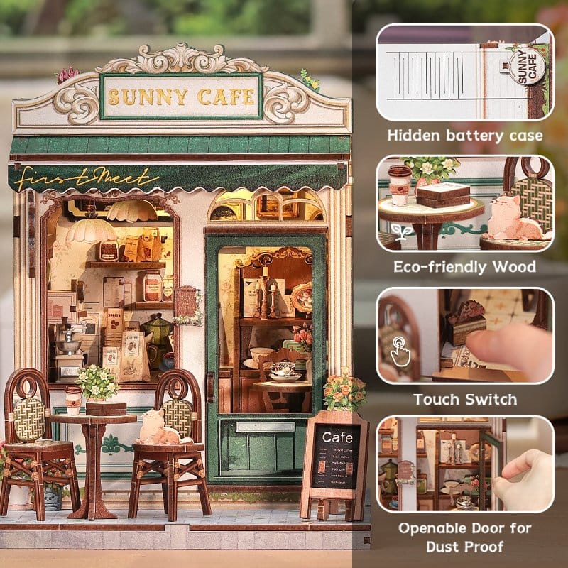 Miniature House Model Kit Sunny Cafe CuteBee