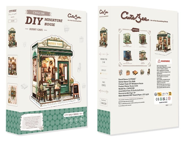 Miniature House Model Kit Sunny Cafe CuteBee