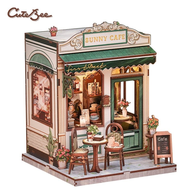 Miniature House Model Kit Sunny Cafe CuteBee