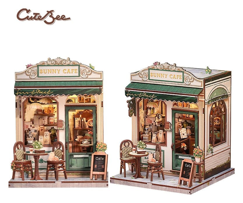 Miniature House Model Kit Sunny Cafe CuteBee