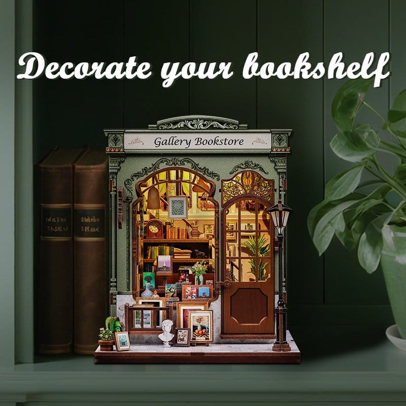 Miniature House Model Kit Gallery Bookstore CuteBee