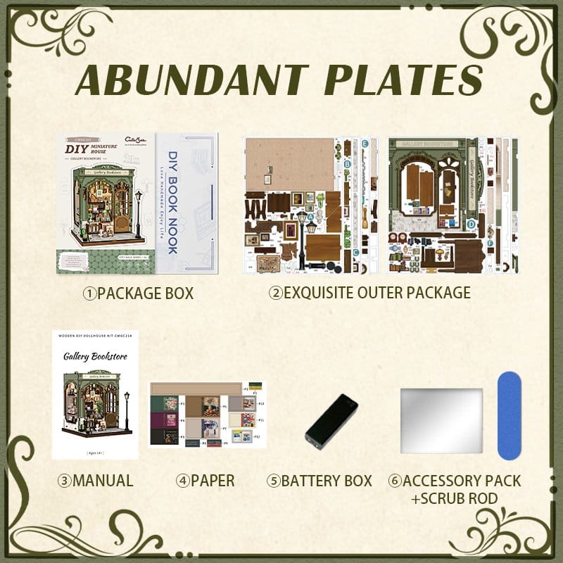 Miniature House Model Kit Gallery Bookstore CuteBee