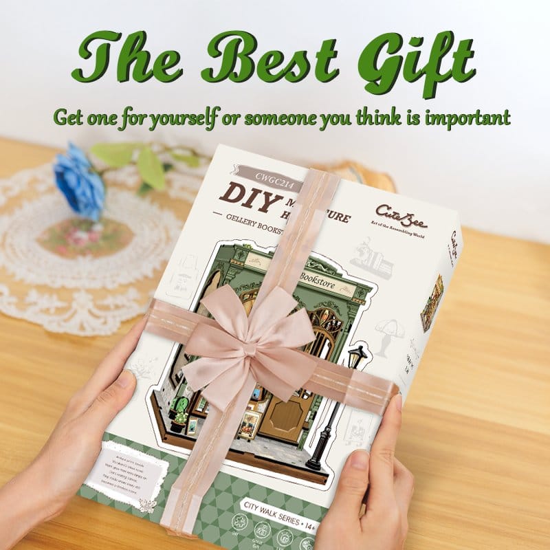 Miniature House Model Kit Gallery Bookstore CuteBee