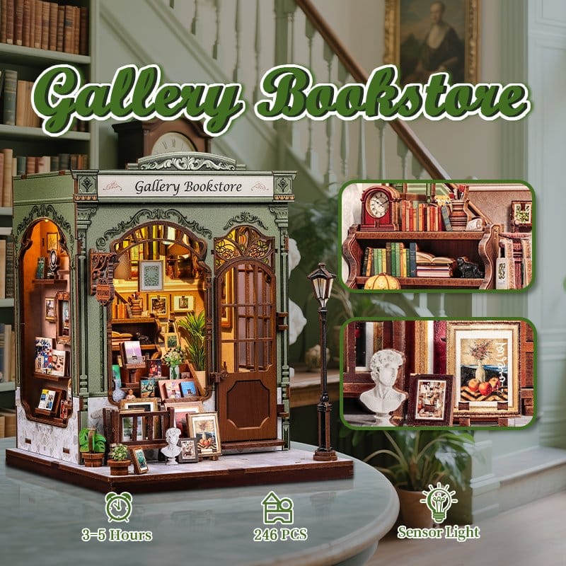 Miniature House Model Kit Gallery Bookstore CuteBee