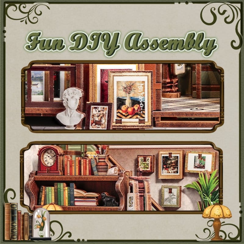 Miniature House Model Kit Gallery Bookstore CuteBee