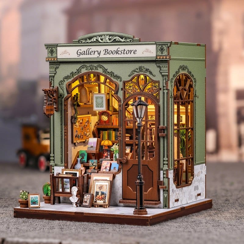 Miniature House Model Kit Gallery Bookstore CuteBee