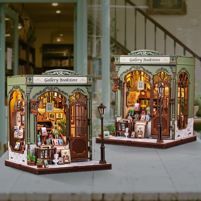 Miniature House Model Kit Gallery Bookstore CuteBee