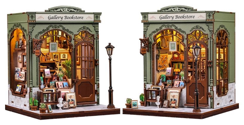 Miniature House Model Kit Gallery Bookstore CuteBee